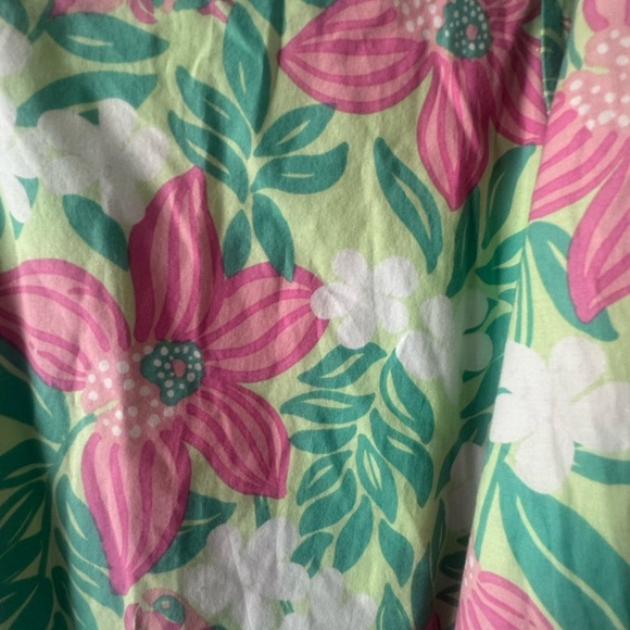 LILLY PULITZER Pink and Green Floral Nighttime Caftan Sample - Picture 5 of 10